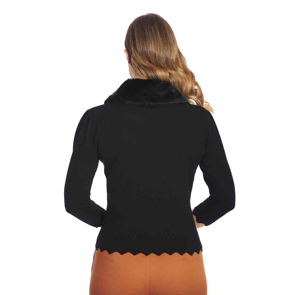 Banned - Vintage Christmas Holiday Cardigan - Zwart